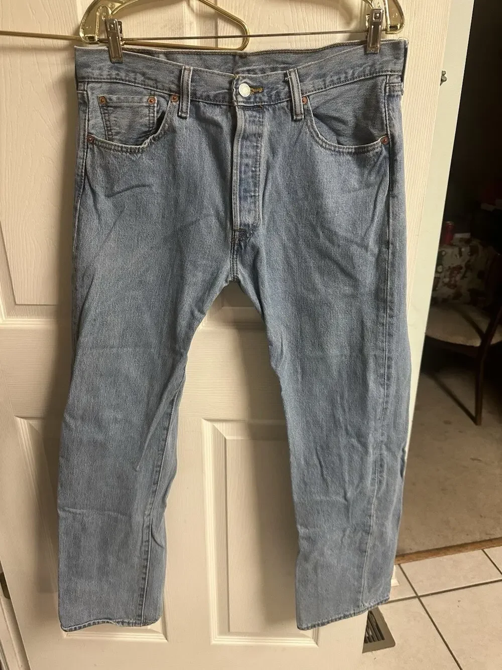 Vintage Levi's 501 XX Button Fly Jeans 34x 32 Made Mexico 100% Cotton Red Label